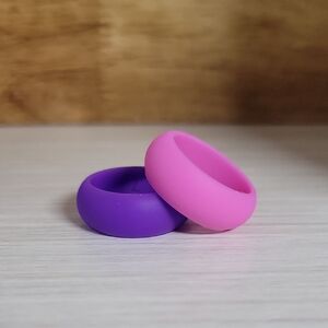 🔥LAST SET🔥 Pink and Purple Silicone Ring Set